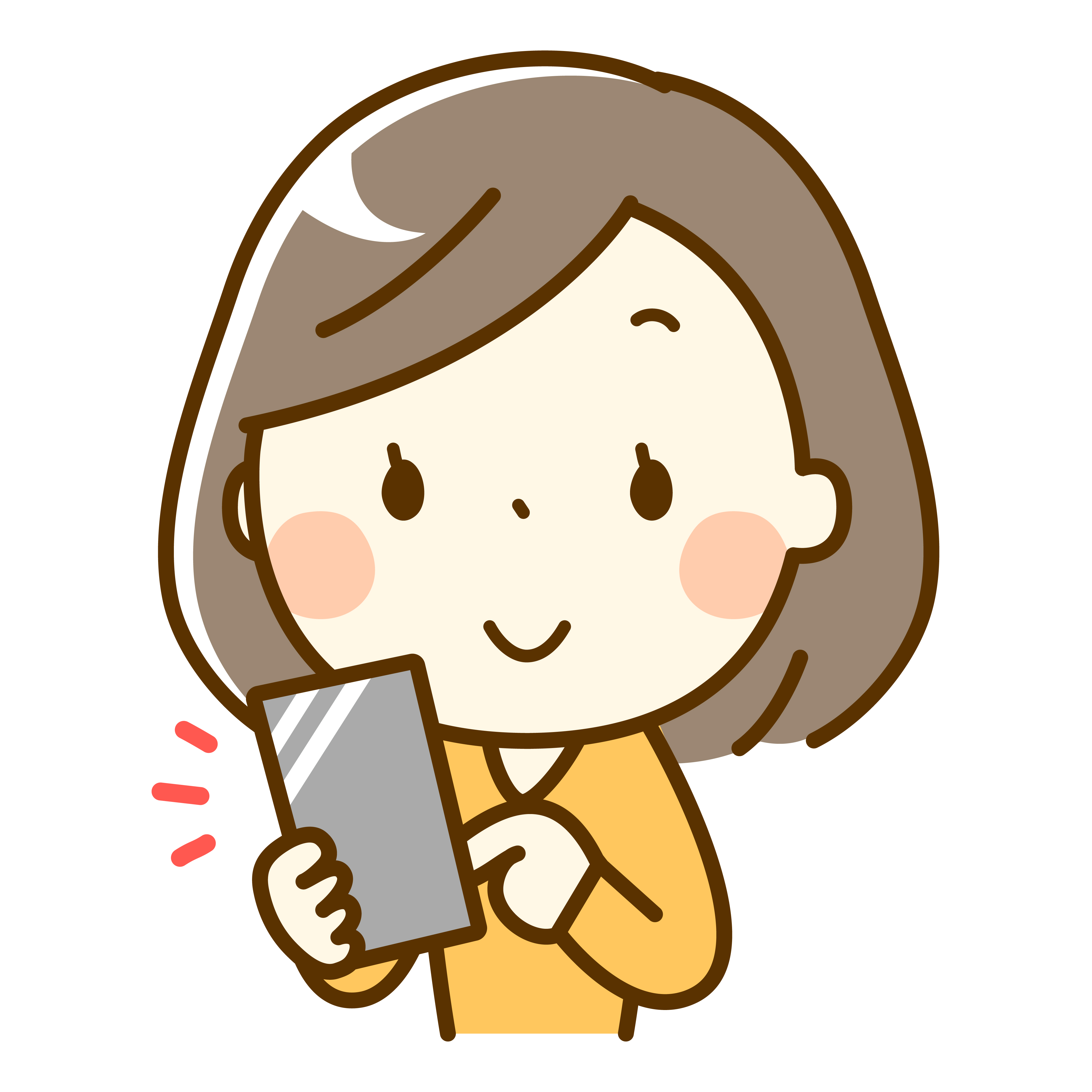 スマホを持った女の子